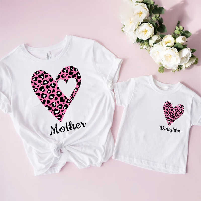 Plant Parent T Shirt - Familie Passende Outfits Leopard Herz Druck