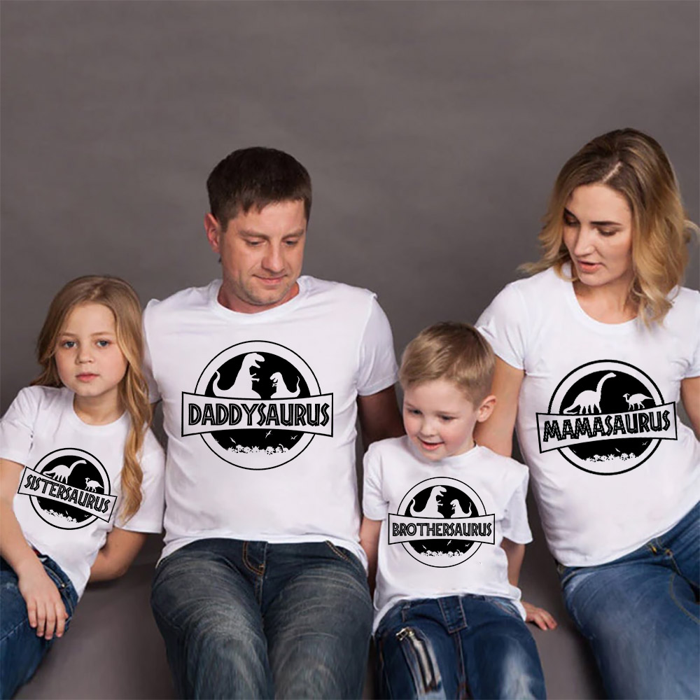 Plant Parent T Shirt - Passende Familien-Outfits, Dinosaurier-Druck, Familienkleidung, Papa, Mama,