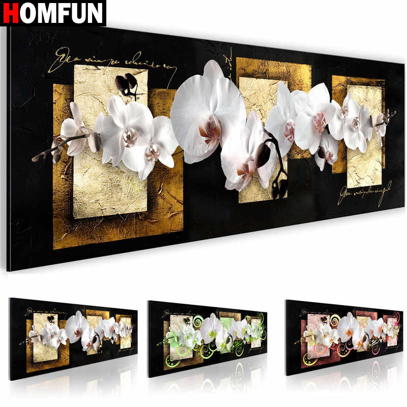 Orchid Phalaenopsis - HOMFUN DIY Diamant Malerei 