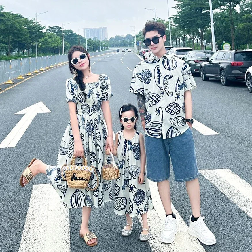 Plant Parental - Frauen Kittel Kleider Koreanische Schwester Familie